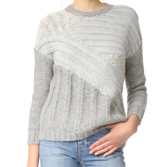 Current/Elliott Mixed Cable Sweater Chunky Knit - Picture 2 of 8